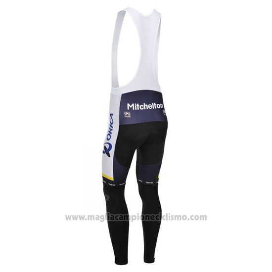 2013 Abbigliamento Ciclismo Orica GreenEDGE Bianco e Verde Manica Lunga e Salopette